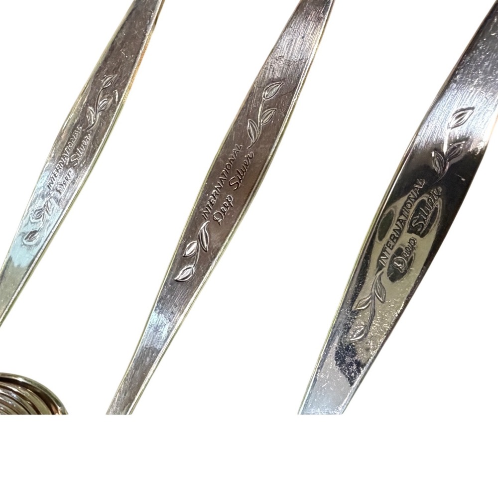 1847 Rogers Bros Silver Fashion Flatware Set International Silver Co/Chest 78 Pz - Picture 7 of 15